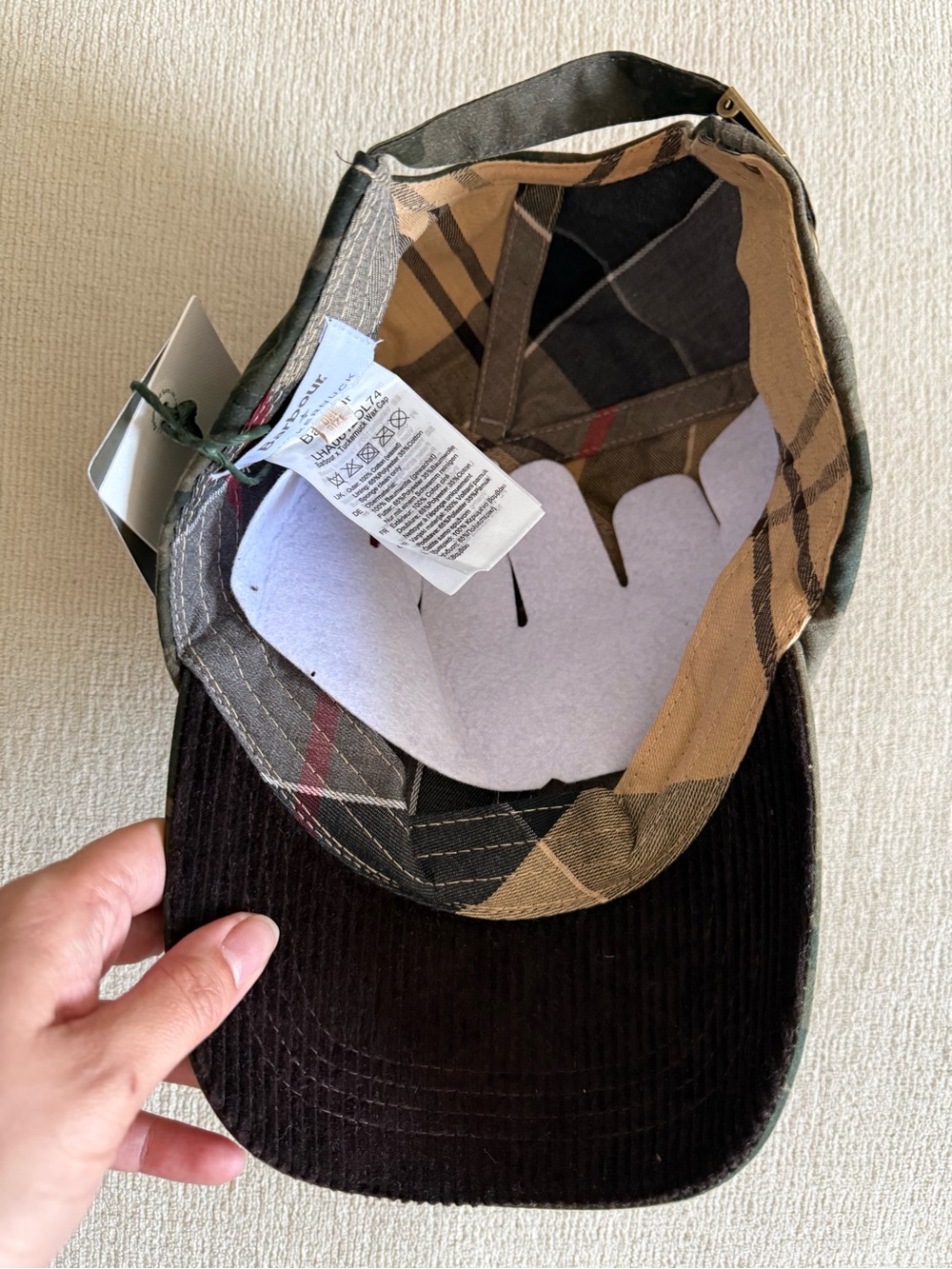 Barbour x Tuckernuck Wax Cap Olive Floral Camo Hat - Picture 4 of 5